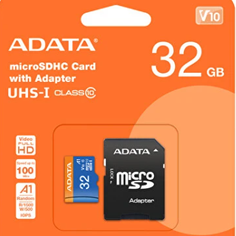 Adata Micro SD 100/25MB/s Class10 Hafıza Kartı 32 GB (Adaptör dahil)
